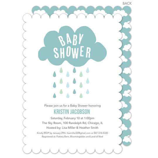 Lagoon Cloud Shower Invitations